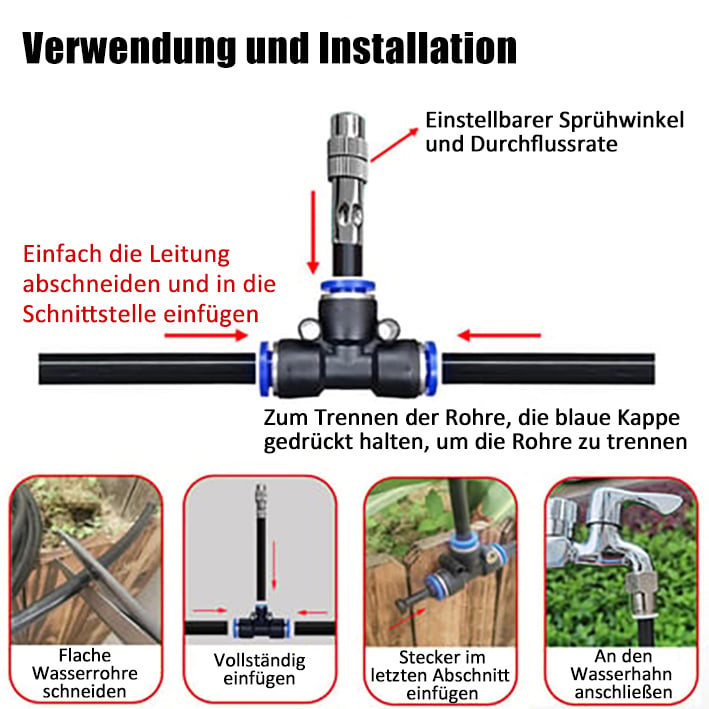 360° Garten-Nebel-System | Intelligente Kühlung & Präzise Bewässerung
