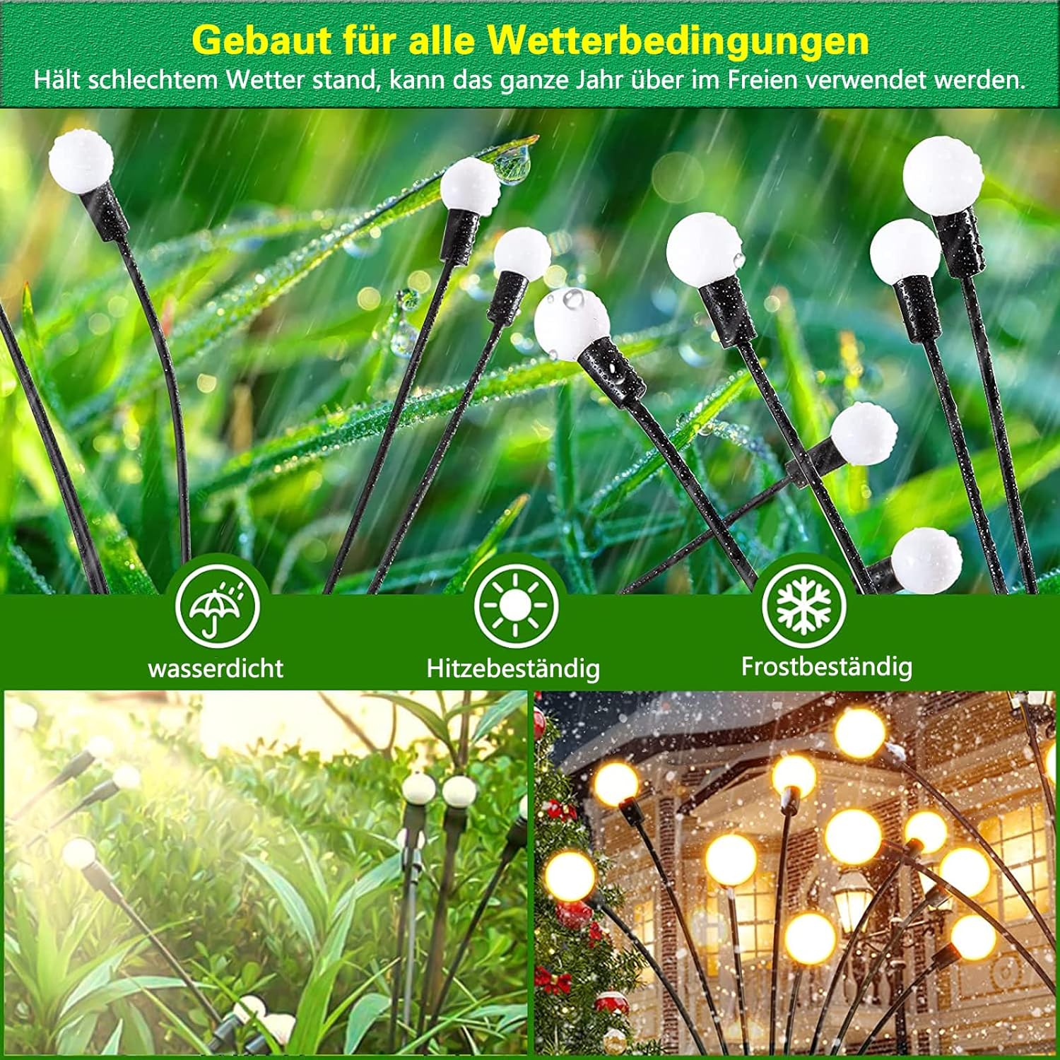 Glühwürmchen-Lampen | Solar LED betriebene Lichter