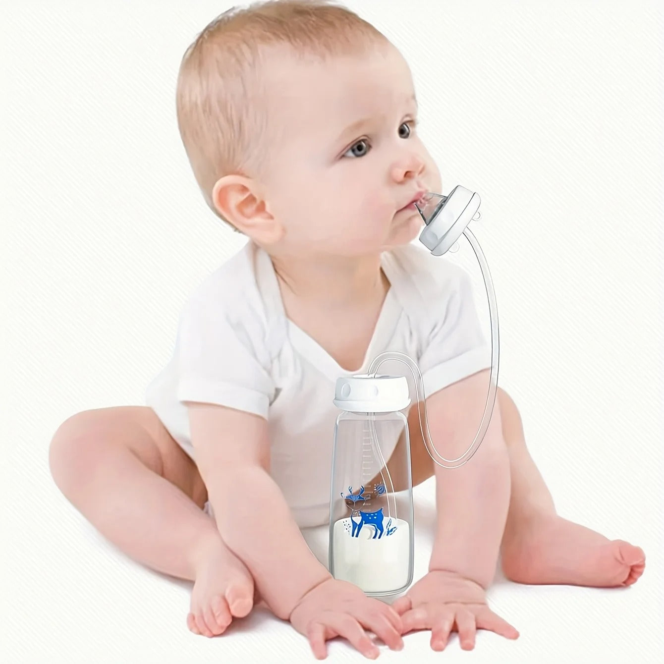 Selbstfütternde Babyflasche | Auslaufsicher & Sicher für Ihr Baby - 1 + 1 Gratis!