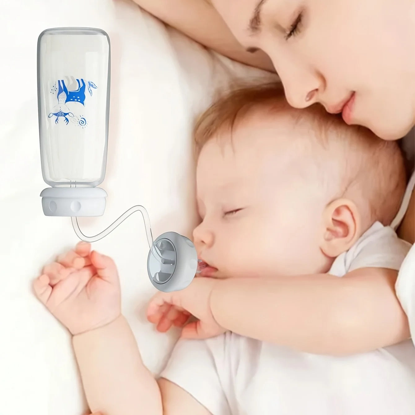 Selbstfütternde Babyflasche | Auslaufsicher & Sicher für Ihr Baby - 1 + 1 Gratis!