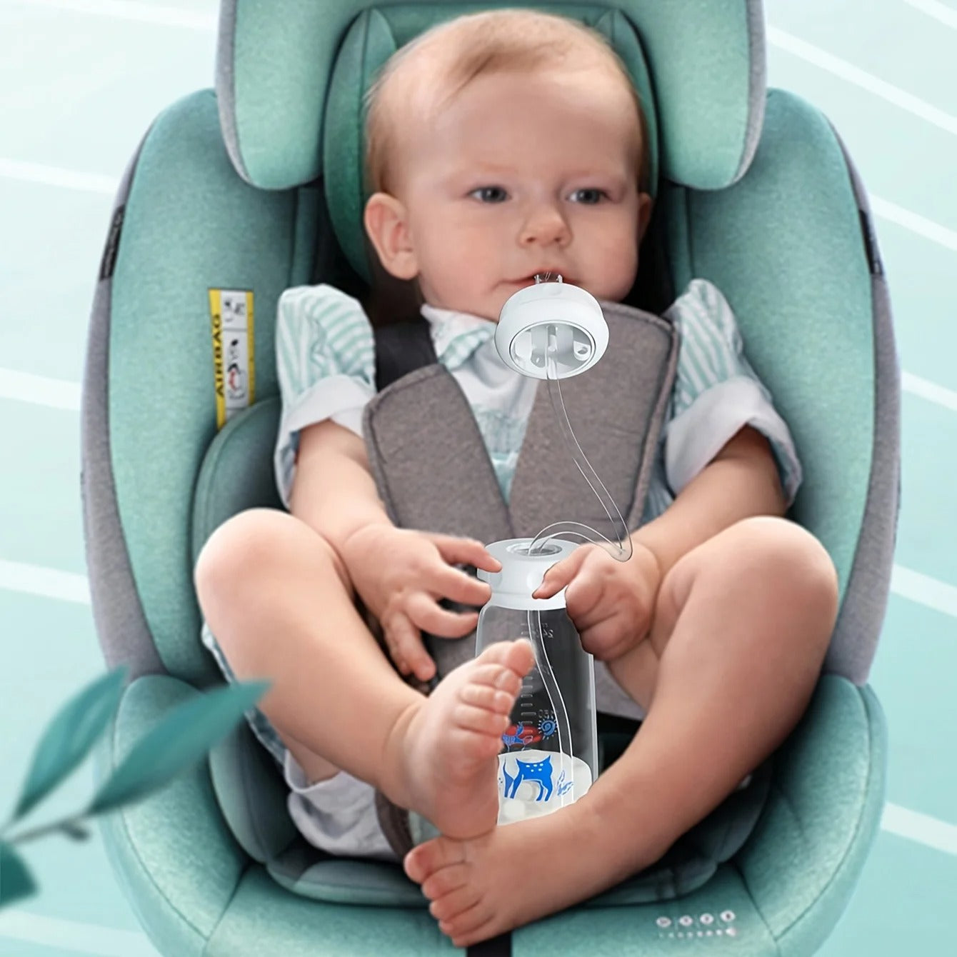Selbstfütternde Babyflasche | Auslaufsicher & Sicher für Ihr Baby - 1 + 1 Gratis!