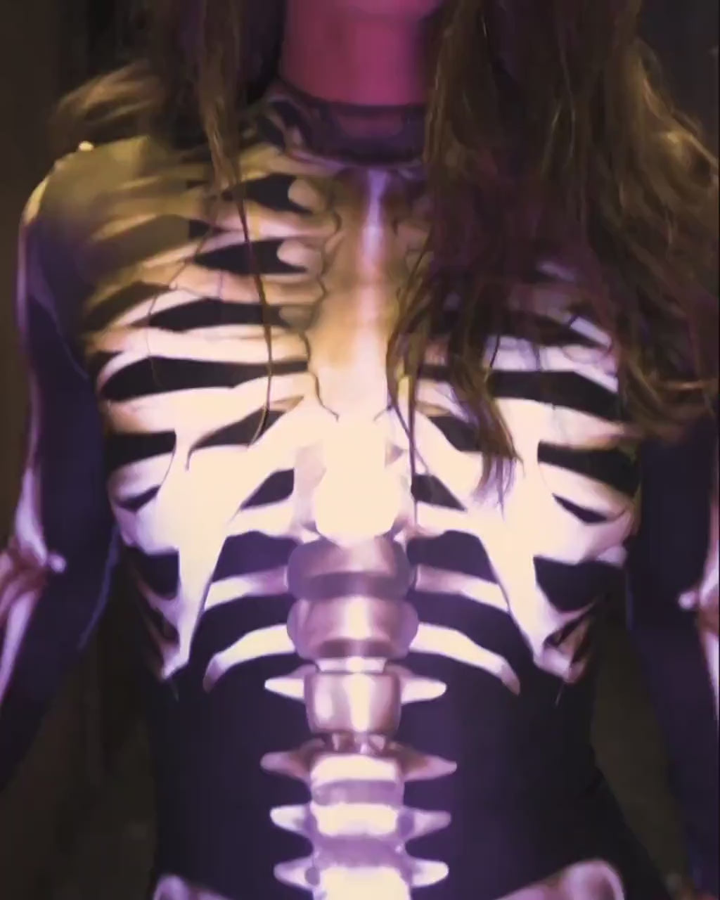 Zolara GlowInTheDark BoneCurve Skelett Bodysuit